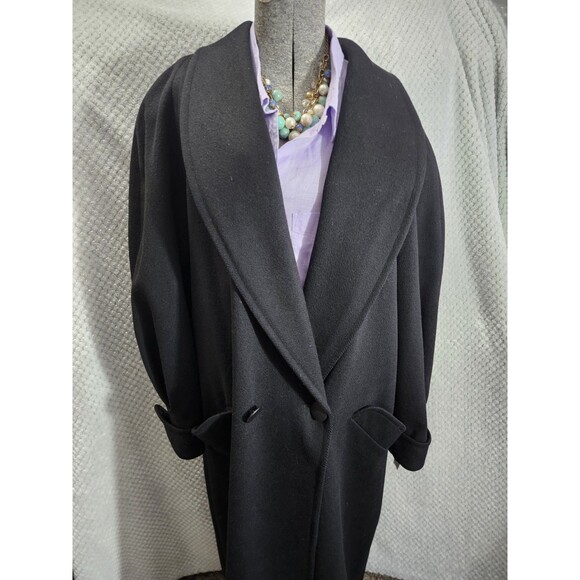 Ashley Scott Vintage Wool Coat Womens Vintage Long Overcoat Classic USA XL - Picture 3 of 5